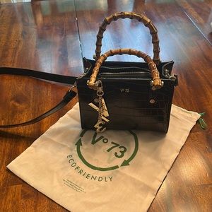 V°73 Black Mini Crocodile Handbag RARE